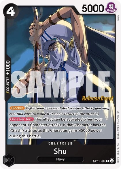 Shu, A Fist of Divine Speed Release Event Cards OP11-088