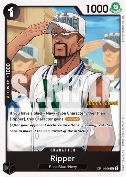Ripper, A Fist of Divine Speed Release Event Cards OP11-096