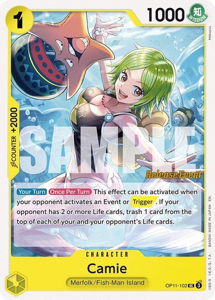 Camie, A Fist of Divine Speed Release Event Cards OP11-102