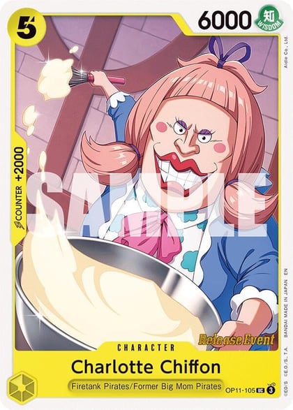 Charlotte Chiffon, A Fist of Divine Speed Release Event Cards OP11-105