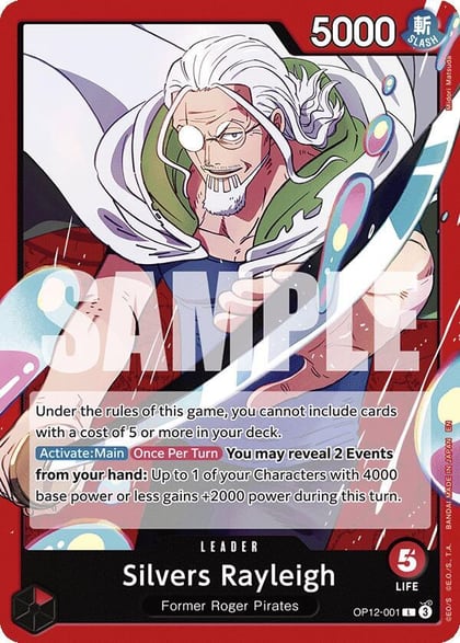 Silvers Rayleigh, Legacy of the Master OP12-001
