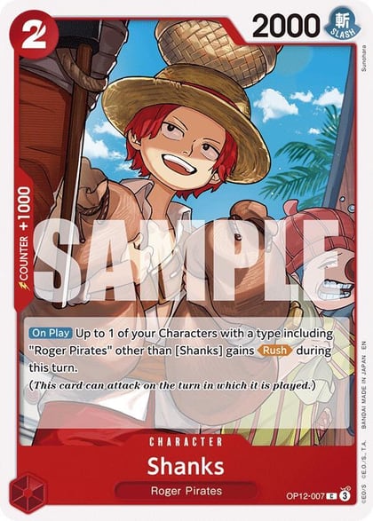 Shanks (007), Legacy of the Master OP12-007