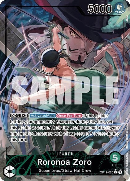 Roronoa Zoro (020) (Alternate Art), Legacy of the Master OP12-020