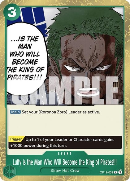 Luffy Is the Man Who Will Become the King of Pirates!!!, Legacy of the Master OP12-039