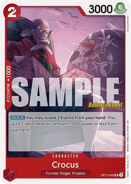 Crocus, Legacy of the Master Release Event Cards OP12-003