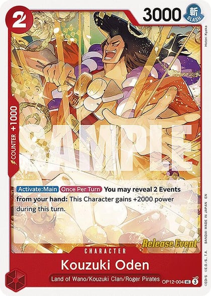 Kouzuki Oden, Legacy of the Master Release Event Cards OP12-004