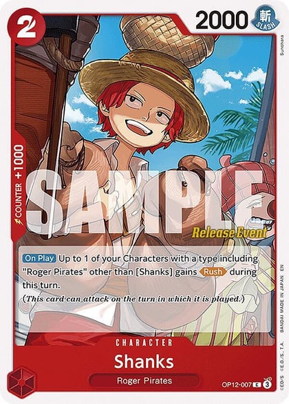 Shanks (007), Legacy of the Master Release Event Cards OP12-007