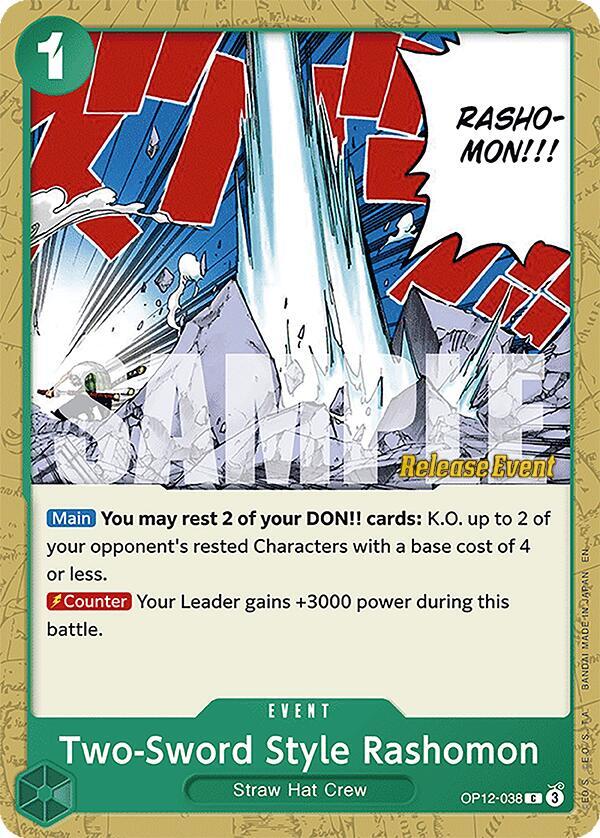 Two-Sword Style Rashomon, Legacy of the Master Release Event Cards OP12-038