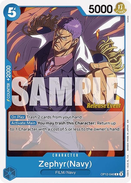Zephyr(Navy), Legacy of the Master Release Event Cards OP12-046