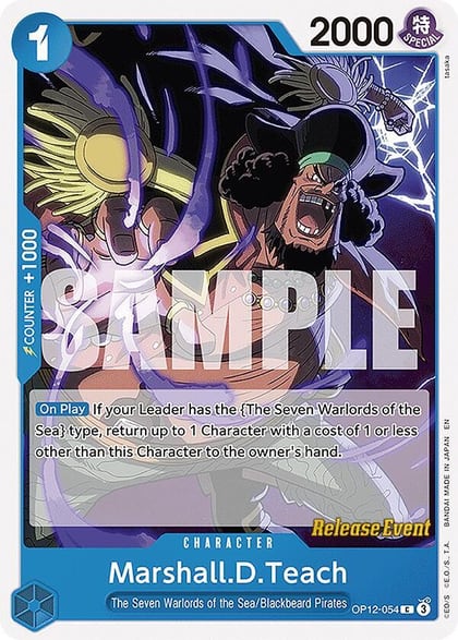 Marshall.D.Teach, Legacy of the Master Release Event Cards OP12-054