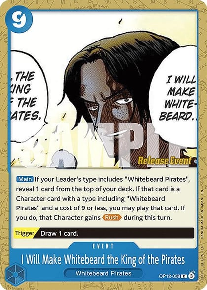 I Will Make Whitebeard the King of the Pirates, Legacy of the Master Release Event Cards OP12-058