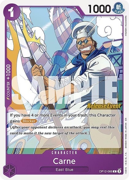 Carne, Legacy of the Master Release Event Cards OP12-066