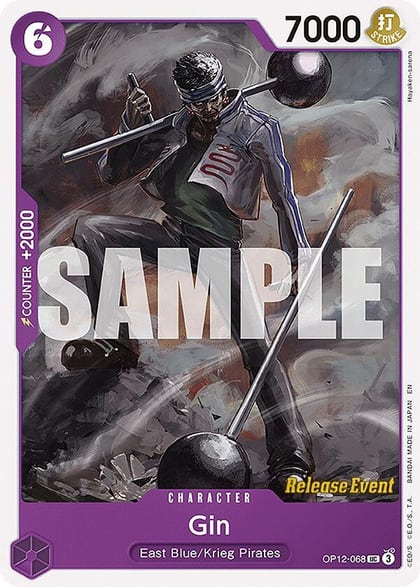 Gin, Legacy of the Master Release Event Cards OP12-068