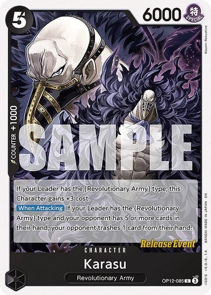 Karasu, Legacy of the Master Release Event Cards OP12-085