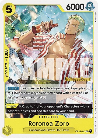 Roronoa Zoro (113), Legacy of the Master Release Event Cards OP12-113