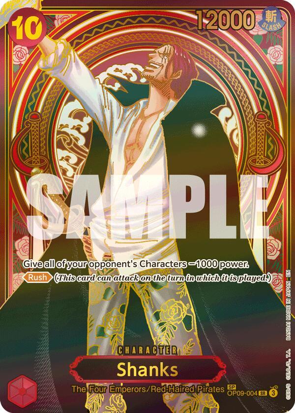 Shanks - OP09-004 (SP) (Gold), Carrying On His Will OP09-004