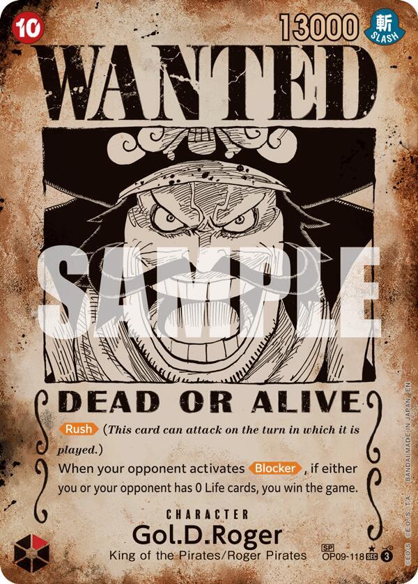 Gol.D.Roger - OP09-118 (SP) (Wanted Poster), Carrying On His Will OP09-118