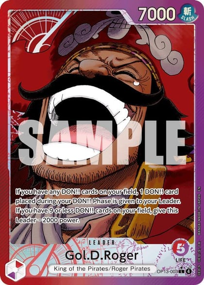 Gol.D.Roger (003) (Alternate Art), Carrying On His Will OP13-003