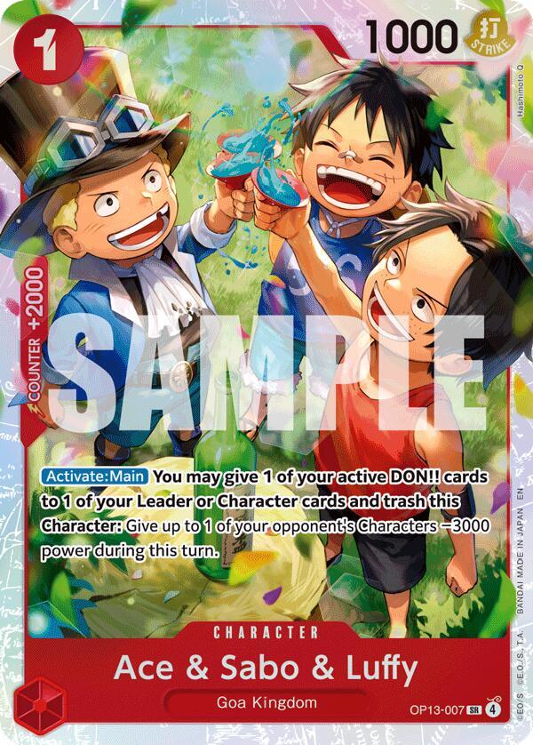 Ace & Sabo & Luffy, Carrying On His Will OP13-007