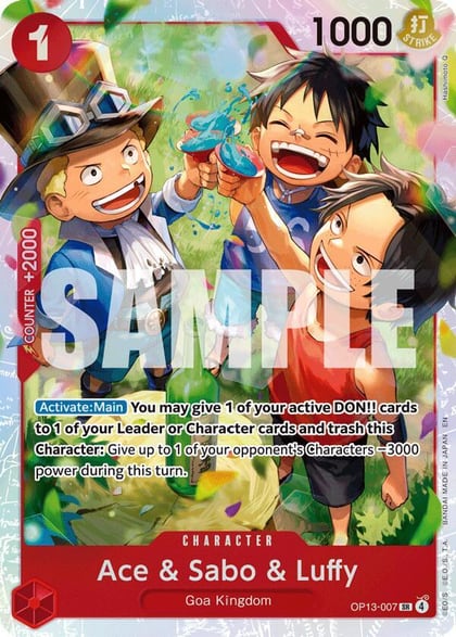 Ace & Sabo & Luffy, Carrying On His Will OP13-007