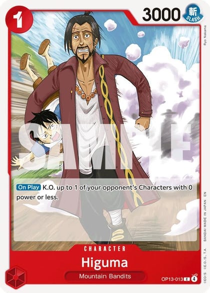 Higuma, Carrying On His Will OP13-013