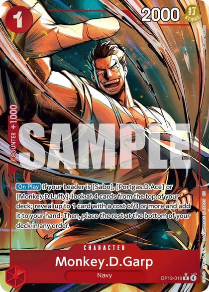 Monkey.D.Garp (Alternate Art), Carrying On His Will OP13-016