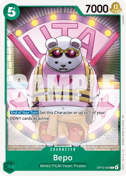 Bepo, Carrying On His Will OP13-035