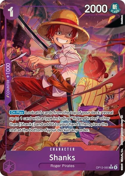 Shanks (065) (Alternate Art), Carrying On His Will OP13-065