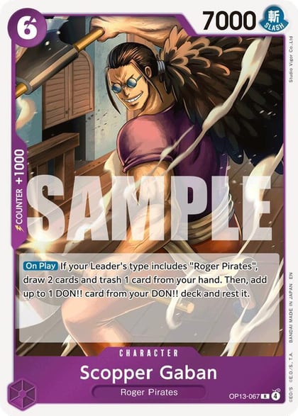 Scopper Gaban, Carrying On His Will OP13-067