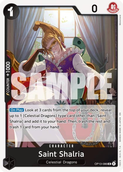 Saint Shalria, Carrying On His Will OP13-086