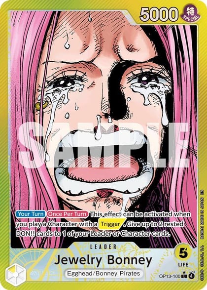 Jewelry Bonney (100) (Alternate Art), Carrying On His Will OP13-100