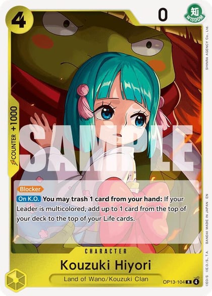 Kouzuki Hiyori, Carrying On His Will OP13-104