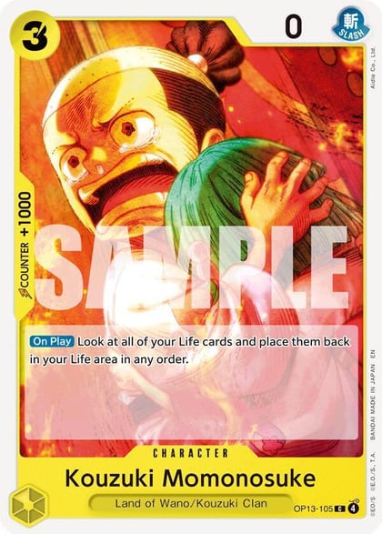 Kouzuki Momonosuke, Carrying On His Will OP13-105