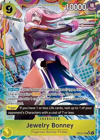 Jewelry Bonney (108) (Alternate Art), Carrying On His Will OP13-108