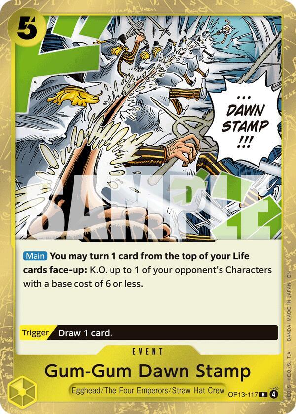 Gum-Gum Dawn Stamp, Carrying On His Will OP13-117