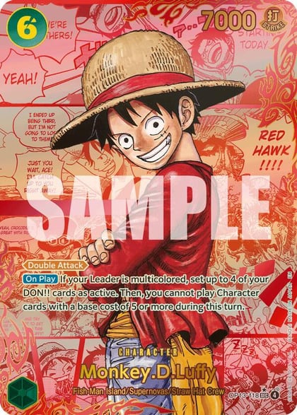 Monkey.D.Luffy (118) (Red Super Alternate Art), Carrying On His Will OP13-118