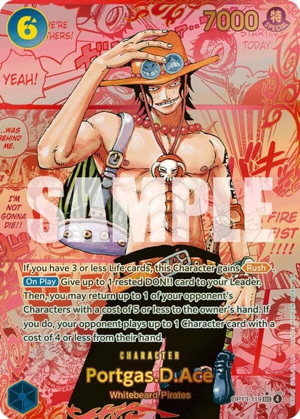 Portgas.D.Ace (119) (Red Super Alternate Art), Carrying On His Will OP13-119