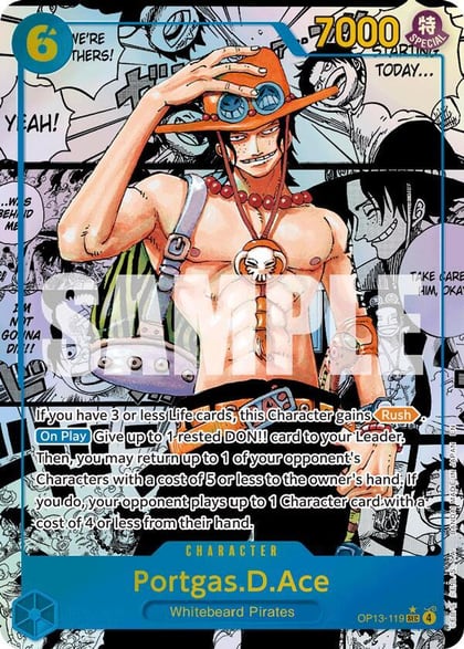 Portgas.D.Ace (119) (Super Alternate Art), Carrying On His Will OP13-119