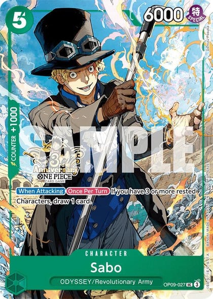 Sabo - OP09-027 (3rd Anniversary Tournament 3 Brothers Pack), Carrying On His Will: 3rd Anniversary Tournament Cards OP09-027