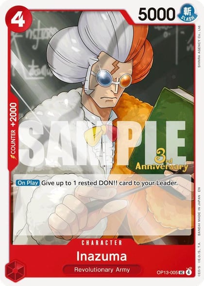 Inazuma, Carrying On His Will: 3rd Anniversary Tournament Cards OP13-005