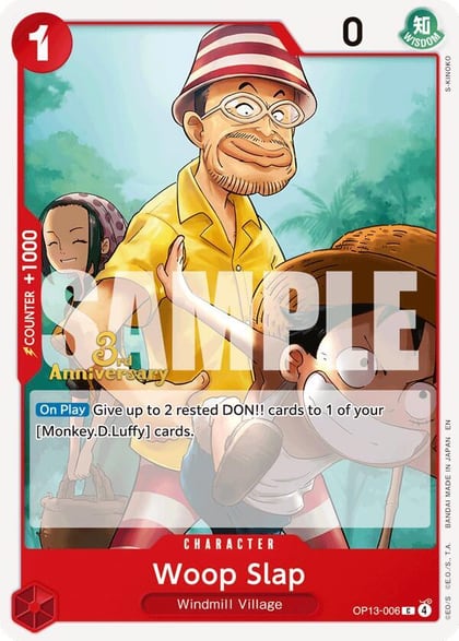 Woop Slap, Carrying On His Will: 3rd Anniversary Tournament Cards OP13-006