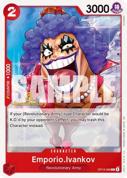 Emporio.Ivankov, Carrying On His Will: 3rd Anniversary Tournament Cards OP13-008
