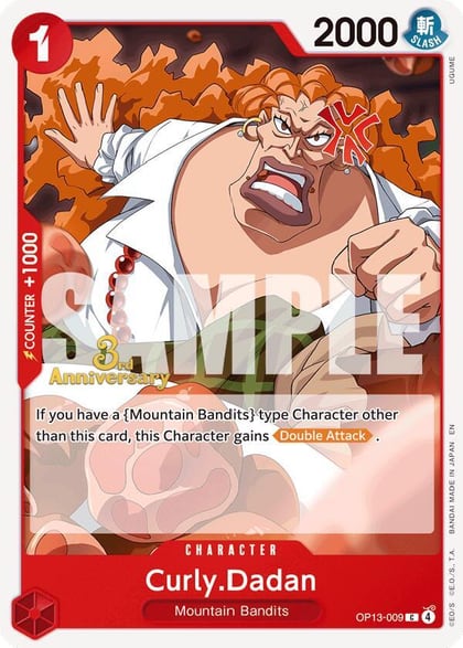 Curly.Dadan, Carrying On His Will: 3rd Anniversary Tournament Cards OP13-009