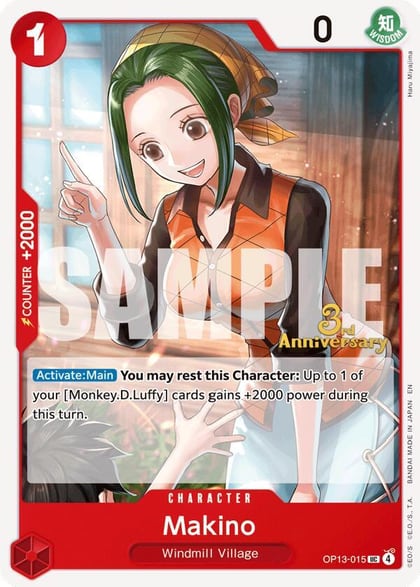 Makino, Carrying On His Will: 3rd Anniversary Tournament Cards OP13-015