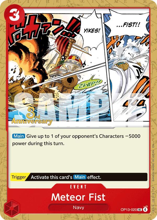 Meteor Fist, Carrying On His Will: 3rd Anniversary Tournament Cards OP13-020