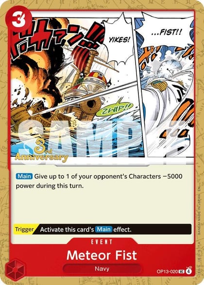 Meteor Fist, Carrying On His Will: 3rd Anniversary Tournament Cards OP13-020