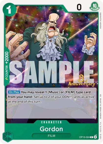 Gordon, Carrying On His Will: 3rd Anniversary Tournament Cards OP13-024