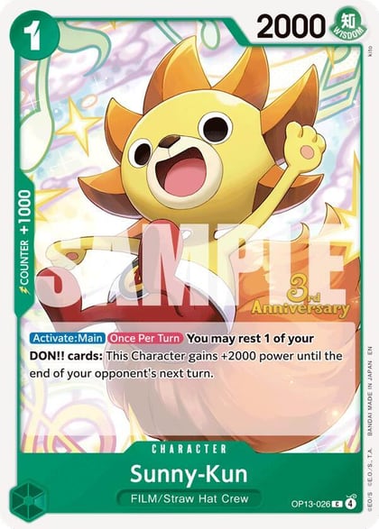 Sunny-Kun, Carrying On His Will: 3rd Anniversary Tournament Cards OP13-026
