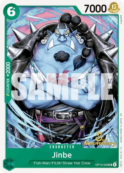 Jinbe, Carrying On His Will: 3rd Anniversary Tournament Cards OP13-029