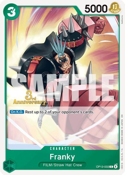 Franky, Carrying On His Will: 3rd Anniversary Tournament Cards OP13-033